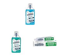Bundle Pasta del Capitano - Collutorio Protezione Denti e Gengive, 400ml + Collutorio Antiplacca, 400 ml + Dentifricio Antitartaro Bio, Ideale per i Fumatori, Aiuta a Prevenire la Placca,100 ml