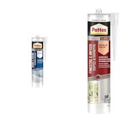 Bundle PATTEX Bagni&Cucine Original Silicone Bianco, Resistente alla Muffa, cartuccia da 280ml & Pattex Silicone Sigillante Finestre Infissi, per Interni ed Esterni, Inodore, cartuccia da 280ml