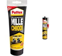 Bundle Pattex Millechiodi Forte & Rapido, adesivo bianco con effetto ventosa, 1x250g tubo & Pattex Millechiodi Forte & Rapido, adesivo bianco con effetto ventosa in formato cartuccia, 1x400g