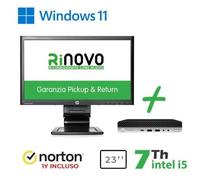 BUNDLE PC ULTRA MINI HP 600-800 G3 INTEL CORE I5-7GEN. + MONITOR HP 23" LA2306X