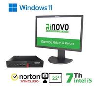 BUNDLE PC ULTRA MINI LENOVO TINY M710Q INTEL CORE I5-7GEN. + MONITOR LENOVO 22"