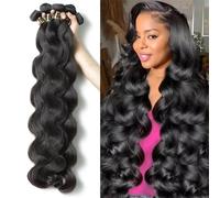 Bundle Per Capelli Umani Body Wave 12A Brasiliani Per Capelli Intrecciati 1/3/4 Pezzi Extension Per Capelli Umani Naturali E Neri Corvino