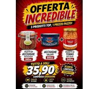 Bundle Pesce Siciliano Acciughe e Tonno Sott'Olio 3 Prodotti | Filetti Acciughe 580g, Acciughe Salate 800g, Pezzetti di Tonno 540g, Sapore Autentico, Qualità in Faro
