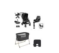 Bundle trio Leona2 BLACK con Pebble 360 + culletta co-sleeping Tori graphite