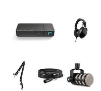 Bundle video podcasting RØDECaster Video Core con 2x PodMic, cuffie NTH-100, bracci PSA1+ e cavi XLR da 6m