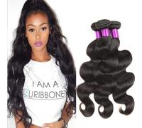 Bundle Wave Body Wave Brasiliani 100% Capelli Umani Estensioni Dei Capelli Umani Tessuto 5A Estensioni Dei Capelli Umani Neri Naturali per Donne Nere (14 45,5 cm / 210 g)