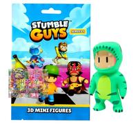 Bundle with Stumble Guys 3D - Personaggi da collezione serie 5 Chrome - Figura 2° T-Rex Guy + esclusivo biglietto di compleanno