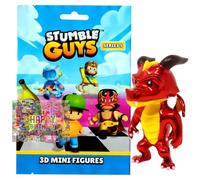 Bundle with Stumble Guys 3D - Personaggi da collezione serie 5 Chrome, figura 22° Inferno Dragon (Chrome) + esclusivo biglietto di compleanno
