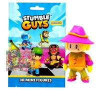 Bundle with Stumble Guys 3D - Personaggi da collezione serie 5, cromati, a scelta + esclusivo biglietto di compleanno (figura 12° Scarecrow)