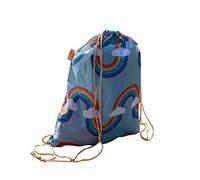 BundleBean Borsa con coulisse dal design mozzafiato. Ideale come borsa in polietilene, borsa sportiva, palestra o nuoto. Perfetta per vacanze, nuoto e vestiti bagnati, Blu/Arcobaleno, Taglia unica