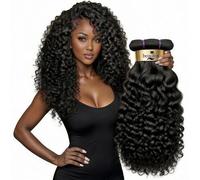 Bundles - Extension per capelli umani brasiliani con capelli lisci e lisci e ondulati, 3 fasci 22 24 26 pollici