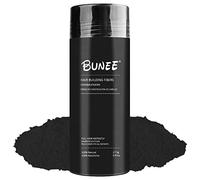 Bunee Fibre Capelli - Nascondi Istantaneamente la Caduta dei Capelli - Polvere di Microfibre Cotone 100% Naturale per Uomini e Donne (Nero 27.5g)