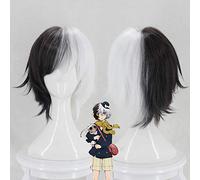 Bungo cani randagi Kyuusaku Yumeno metà bianco e nero breve resistenza al calore capelli sintetici costume anime parrucche cosplay + protezione della parrucca