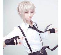Bungo randagi cani Nakajima Atsushi corto argento grigio resistente al calore parrucchino parrucche costume cosplay + berretto parrucca