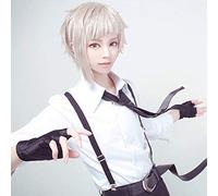 Bungo randagi cani Nakajima Atsushi corto argento grigio resistente al calore parrucchino parrucche costume cosplay + berretto parrucca