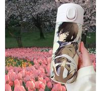 Bungo Stray Dogs - Borraccia termica in acciaio inox con motivo anime Nakahara, Chuuya, Dazai, Osamu, 420 ml, per bevande calde e fredde