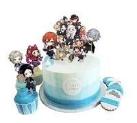 Bungo Stray Dogs Decorazioni di compleanno 6 pezzi Cake Stick Tag - Carino biglietto per torta al forno Anime Game Party Supplies Decor