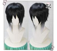 Bungo Stray Dogs Ryuunosuke Akutagawa 32cm Capelli sintetici termoresistenti Accessori per cosplay Accessori per feste Festa di Halloween + Cappellino parrucca gratuito