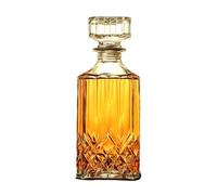Bunhut Decanter per whisky con tappo geometrico ermetico, decanter per liquori, decanter in vetro, bottiglia diafana per liquore, decanter con coperchio ermetico per whisky, vodka, bourbon, scotch