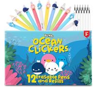 BUNMO Erasable Pens - Multicolor and Cute - Erasable Pens for Smooth Writing & Drawing - Gifts for Teens - 12 Refills Included - 12 Pack