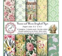 Bunnies and Blooms Scrapbook Paper: Pastel Spring Patterns, Rabbits, Gingham, Damask, Flowers Scrapbooking Paper, Double Sided for Papercrafts ... Cardmaking, Easter Crafts, Gift Decorating)