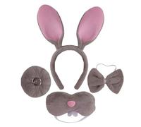 Bunnies - Costume con orecchie di coniglio, fasce per bowtie tutus, guanto, coda di muso, per bambini, Halloween, cosplay, feste, Halloween, cosplay