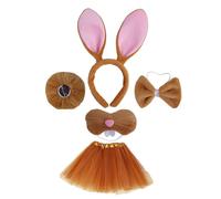 Bunnies - Costume con orecchie di coniglio, fasce per bowtie tutus, guanto, coda di muso, per bambini, Halloween, cosplay, feste, Halloween, cosplay