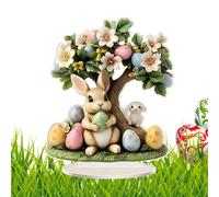 Bunny Acrylic Decoration - 2D Flat Cartoon Easter Egg Tree Ornament | Decorative Holiday Animal Centerpiece | For Indoor Outdoor Use, Optimized Visual Clarity And Enhanced Fade Resistance