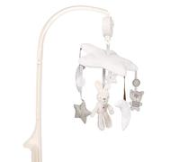 Bunny and Star Mobile | Bassinet Mobile With Music | Star and Rabbit Crib Mobile | Toddler Crib Accessories | Baby Rattle Mobile With Music | Star and Bunny Nursery for Toddler Crib Accessories