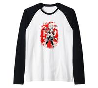 Bunny Anime Girl Katana Estetica Dark Samurai Waifu Maglia con Maniche Raglan