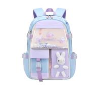 Bunny Backpack, Bad Bunny Backpack, Kawaii Bunny Backpack for Girls, Large-capacity Preschool Elementary School Rucksack for Grades 1-6, Waterproof (Blue,L)