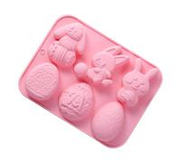 Bunny Baking Mold - Flexible Reusable Silicone, Handmade Silicone Mold, Easter Themed Candy Chocolate Pastry Shape | Suitable for Gummies Cupcakes Fudge Candy Jelly Ice Soap Easter Party