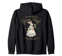 Bunny Bliss Carrot Patch di carote fresche raccolte Felpa con Cappuccio