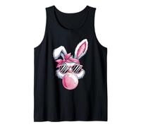 Bunny Blowing Gum Pink Sunglasses Easter Rabbit Girls Canotta