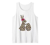 Bunny Buffalo Leopard Plaid Print Happy Easter Day Uomo Donna Canotta