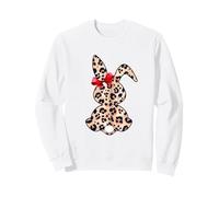 Bunny Buffalo Leopard Plaid Print Happy Easter Day Uomo Donna Felpa