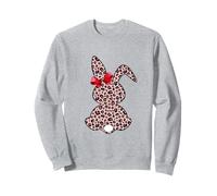 Bunny Buffalo Leopard Plaid Print Happy Easter Day Uomo Donna Felpa