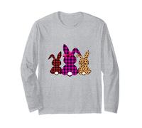 Bunny Buffalo Leopard Plaid Print Happy Easter Day Uomo Donna Maglia a Manica