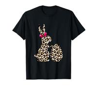 Bunny Buffalo Leopard Plaid Print Happy Easter Day Uomo Donna Maglietta