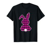 Bunny Buffalo Rosa Plaid Stampa Camicia Buon Giorno di Pasqua Donna Maglietta