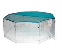 Bunny Business - Gabbia a 8 pannelli con rete di sicurezza, 139,7 x 139,7 cm, extra large