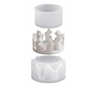 Bunny Candle Holder Mold - Silicone Easter Bunny Decor Mold | 8,4 x 8,4 x 4,4 cm Size, Reusable DIY Craft for Table Centerpieces, Home Farmhouse Living Room Bedroom Kitchen