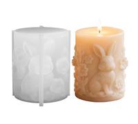 Bunny Candle Mold - Silicone Candle Tool, Rabbit Egg Mold for Friends Students Adult, Men Women Easter Birthday Party Wax Kit, Home Indoor Accessory for Candles Making Use