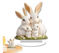 Bunny Centerpieces, Easter Desk Decor, Creative 2D Acrylic Sign, Festive Spring Decoration, Lightweight & Vibrant, Holiday & Wedding Table Decor, 7,09 pollici