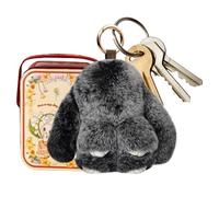 Bunny Charm - Cute Soft Stuffed Animal Doll for Backpack Decoration, Plush Rabbit Accessory with Protective Metal Case, Aesthetic Keychain for Purse Women Girls Kids Valentines Handbags 5 Inch