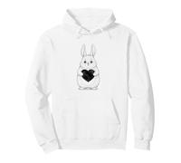 Bunny Chubby Holding a Heart San Valentino Felpa con Cappuccio