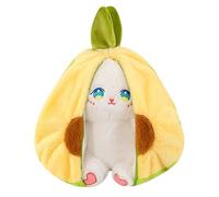 Bunny con avvocato in morbido peluche - cuscino in peluche reversibile giocattolo Capybara | simpatico compagno animale per l'arredamento della camera da letto, piccolo giocattolo umiliabile per