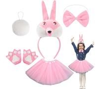 Bunny Costume per bambini, costume da coniglietto bianco, orecchie da coniglietto per neonato | Comodo accessorio per cosplay regolabile per feste di Pasqua di Halloween