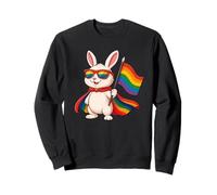Bunny Cute Gay Pride LGBT Occhiali da sole Cape Rainbow Flag Felpa