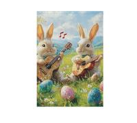 Bunny Cute Guitar Easter garden flag set banner stagionale per esterno per la decorazione esterna 28x40 double sided